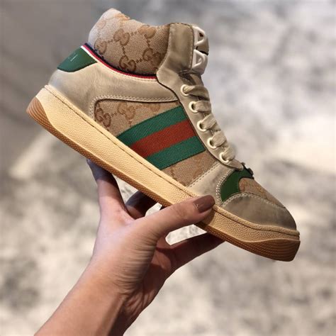 gucci screener gg high-top sneaker|gucci screener sneakers high top.